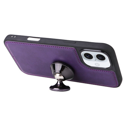 For iPhone 16 Case 2 in 1 Detachable Magnetic Leather Wallet Mobile Cover with Strap
