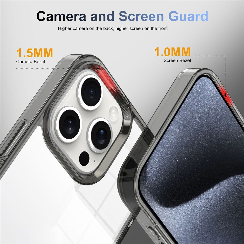For iPhone 14 Pro Clear Phone Case TPU PC Anti-Slip Drop-Proof Back Cover