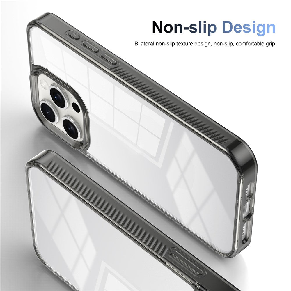 For iPhone 14 Pro Clear Phone Case TPU PC Anti-Slip Drop-Proof Back Cover