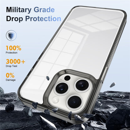 For iPhone 14 Pro Clear Phone Case TPU PC Anti-Slip Drop-Proof Back Cover