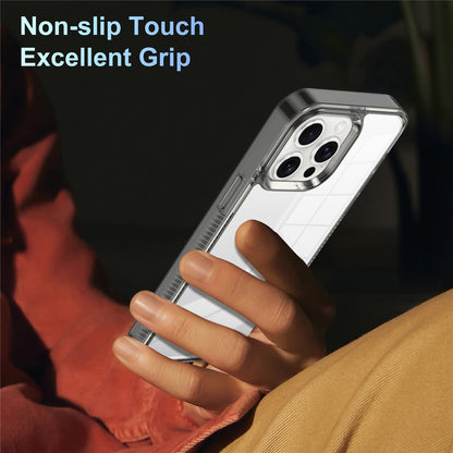 For iPhone 14 Pro Clear Phone Case TPU PC Anti-Slip Drop-Proof Back Cover