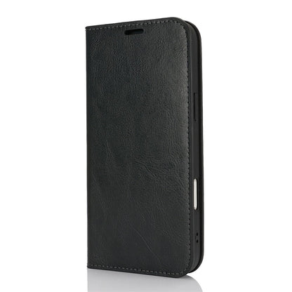 For iPhone 16 Pro Case Crazy Horse Texture Split Leather Wallet Phone Cover