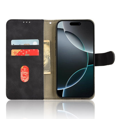For iPhone 16 Pro Max Leather Case Skin-Feel Anti-Drop Wallet Flip Phone Cover