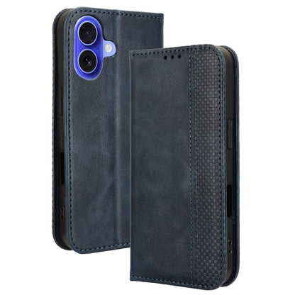 For iPhone 16 Leather Case Wallet Stand Retro Texture Phone Cover