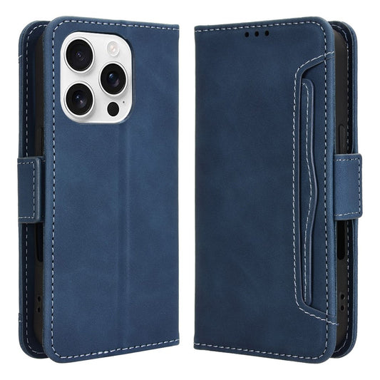 For iPhone 16 Pro Max Leather Case Phone Wallet Cover with Multiple Card Slots