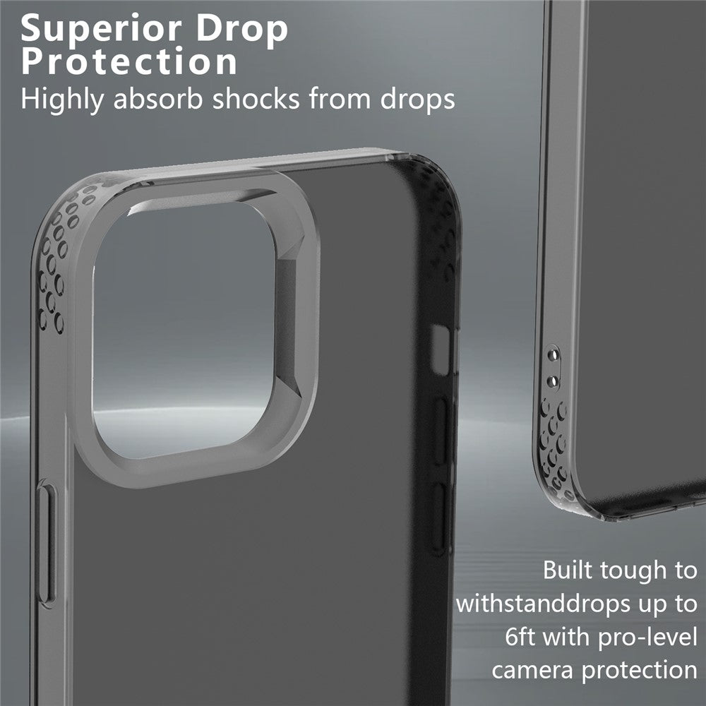 KALEBOL KLB-TPU008 For iPhone 14 Pro Case Transparent Matte TPU Anti-Drop Phone Cover