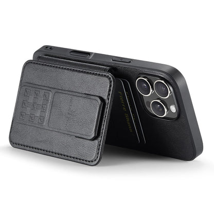 FIERRE SHANN 024 For iPhone 16 Pro Max Case Card Holder Kickstand Waxy Texture Leather+TPU Phone Cover