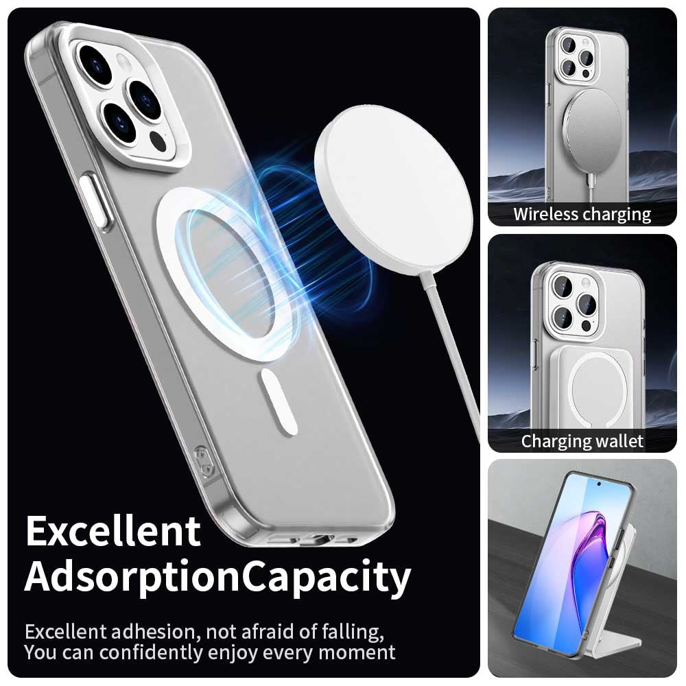 Candy Series For iPhone 15 Pro Max Case Compatible with MagSafe PC+TPU+PET Anti-Drop Phone Cover
