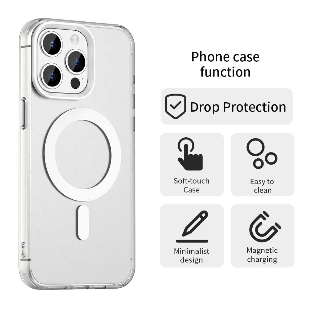 Candy Series For iPhone 15 Pro Max Case Compatible with MagSafe PC+TPU+PET Anti-Drop Phone Cover