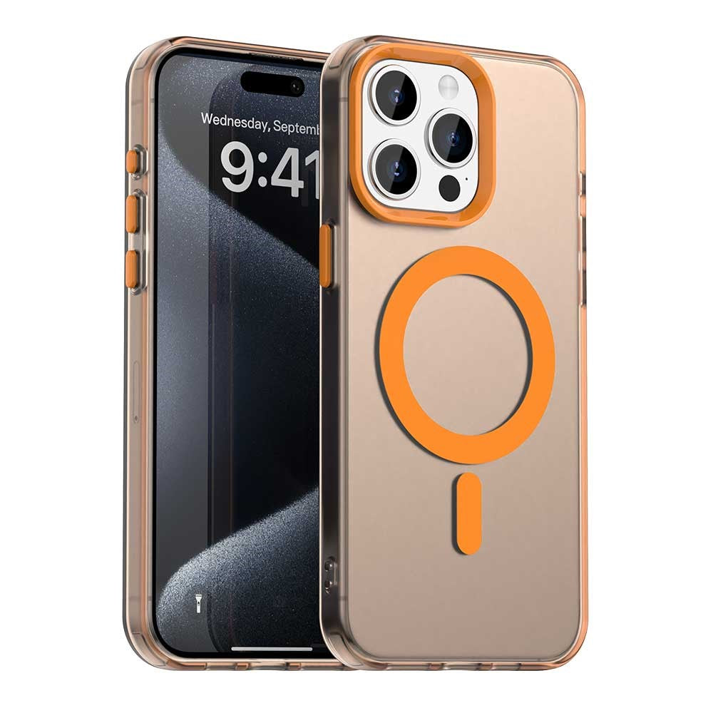 Candy Series For iPhone 15 Pro Max Case Compatible with MagSafe PC+TPU+PET Anti-Drop Phone Cover