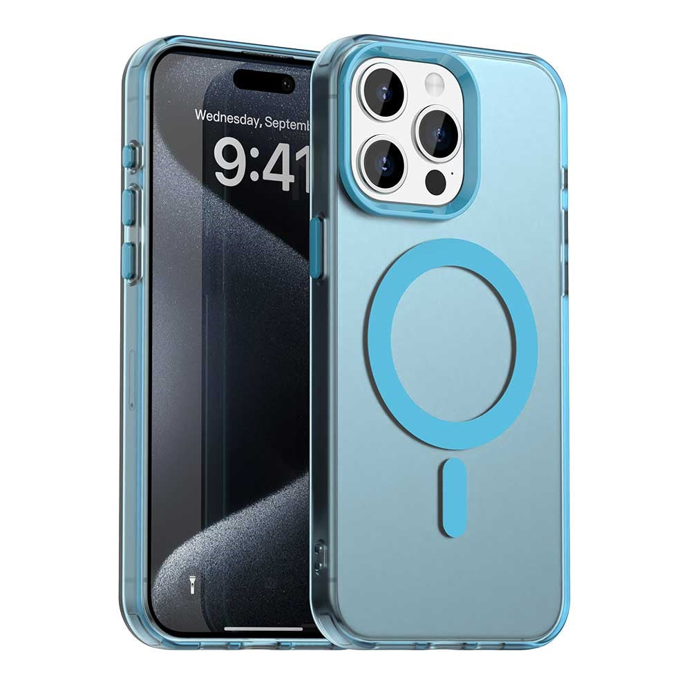 Candy Series For iPhone 15 Pro Max Case Compatible with MagSafe PC+TPU+PET Anti-Drop Phone Cover