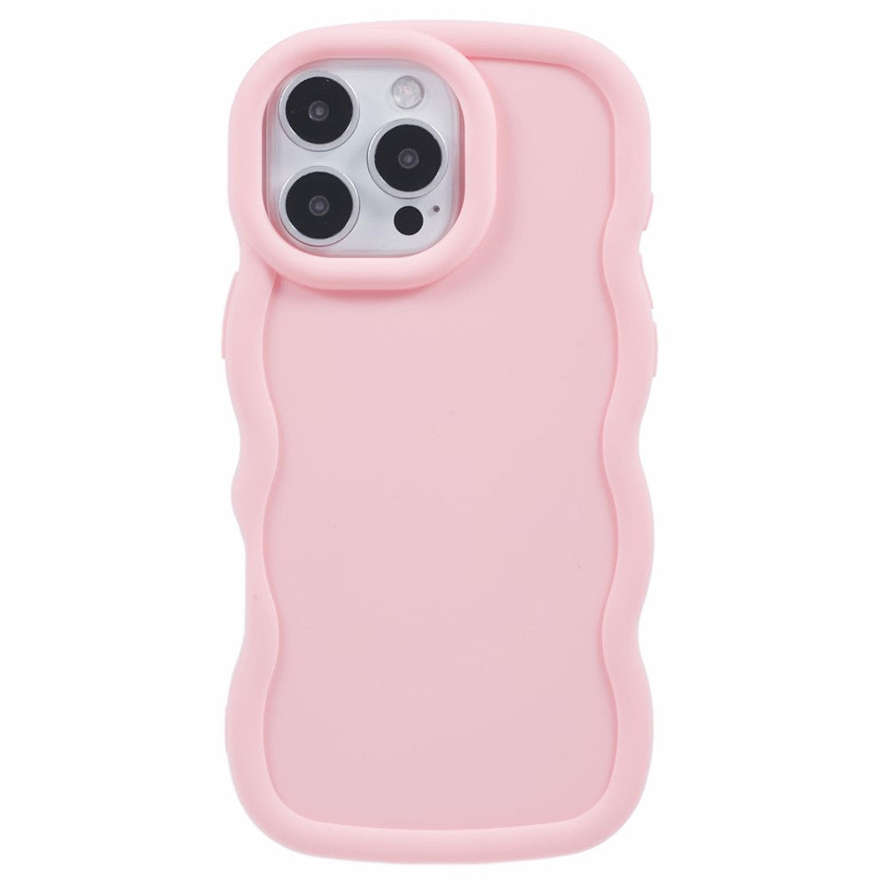 XL Series For iPhone 16 Pro Case TPU Protective Phone Cover Unique Curly Wave Frame