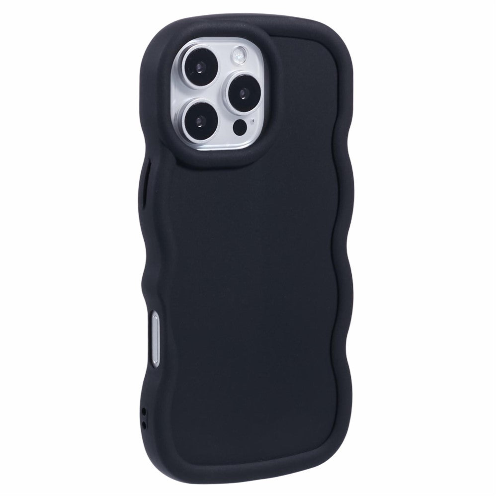 XL Series For iPhone 16 Pro Case TPU Protective Phone Cover Unique Curly Wave Frame