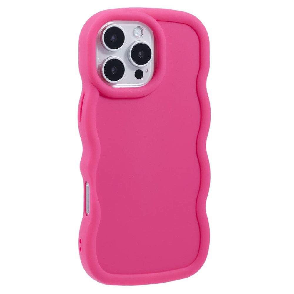 XL Series For iPhone 16 Pro Case TPU Protective Phone Cover Unique Curly Wave Frame