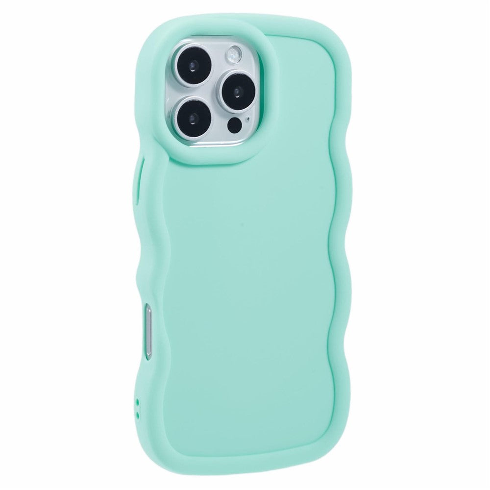 XL Series For iPhone 16 Pro Case TPU Protective Phone Cover Unique Curly Wave Frame