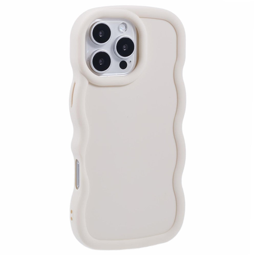 XL Series For iPhone 16 Pro Case TPU Protective Phone Cover Unique Curly Wave Frame
