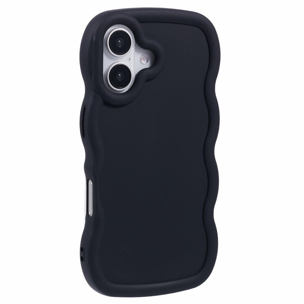 XL Series For iPhone 16 Case TPU Protective Phone Cover Unique Curly Wave Frame
