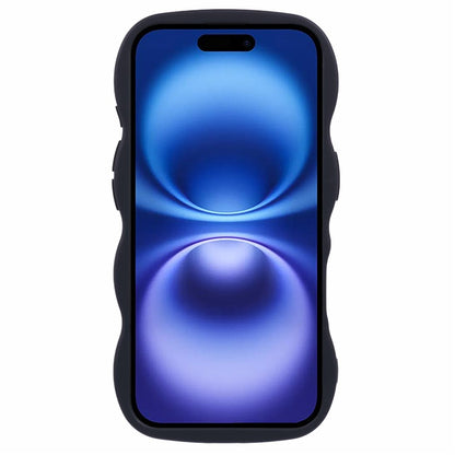 XL Series For iPhone 16 Case TPU Protective Phone Cover Unique Curly Wave Frame