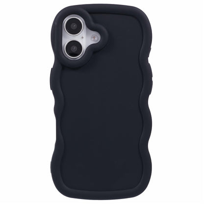 XL Series For iPhone 16 Case TPU Protective Phone Cover Unique Curly Wave Frame