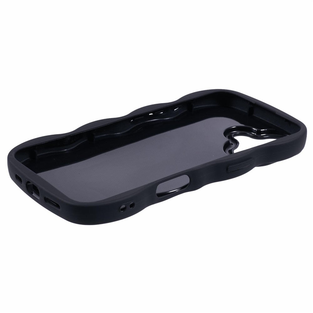XL Series For iPhone 16 Case TPU Protective Phone Cover Unique Curly Wave Frame