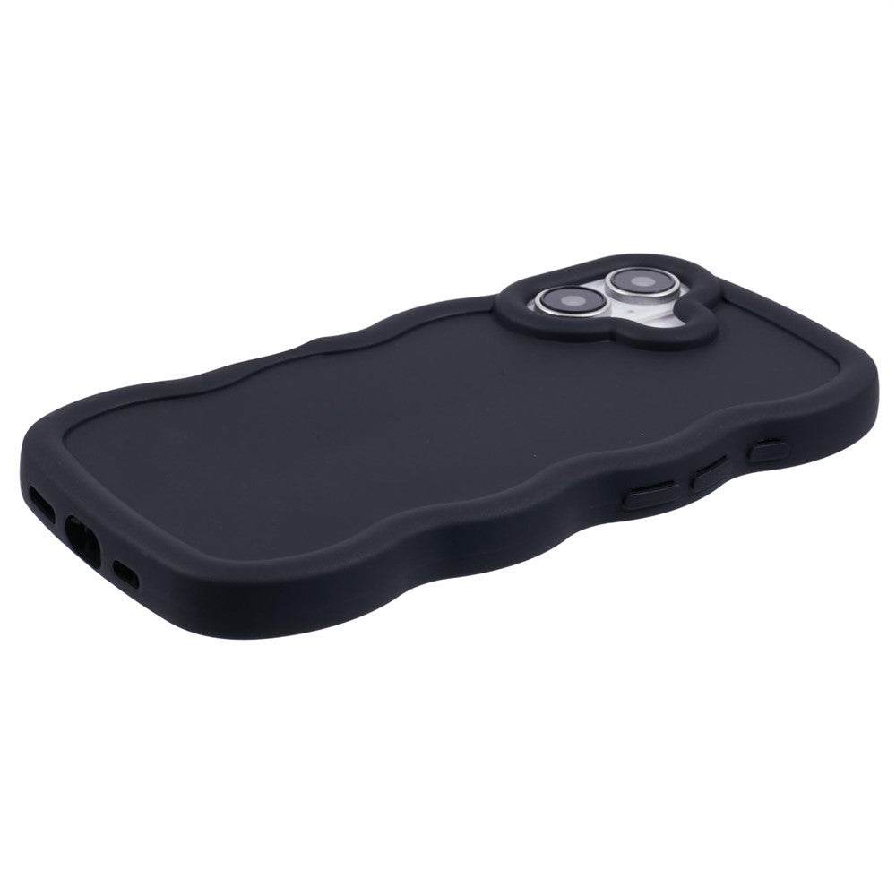 XL Series For iPhone 16 Case TPU Protective Phone Cover Unique Curly Wave Frame