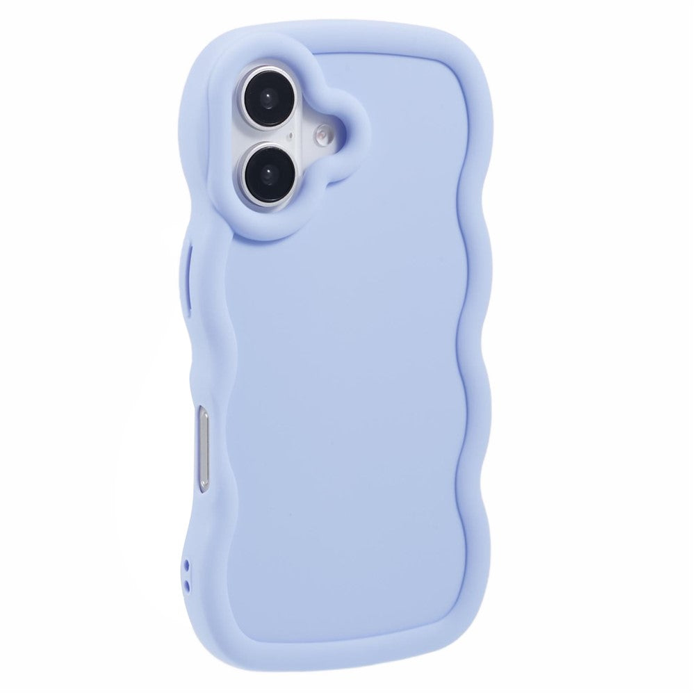 XL Series For iPhone 16 Case TPU Protective Phone Cover Unique Curly Wave Frame