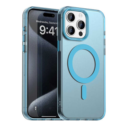 Candy Series For iPhone 15 Pro Case Compatible with MagSafe PC+TPU+PET Anti-Drop Phone Cover