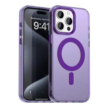 Candy Series For iPhone 15 Pro Case Compatible with MagSafe PC+TPU+PET Anti-Drop Phone Cover