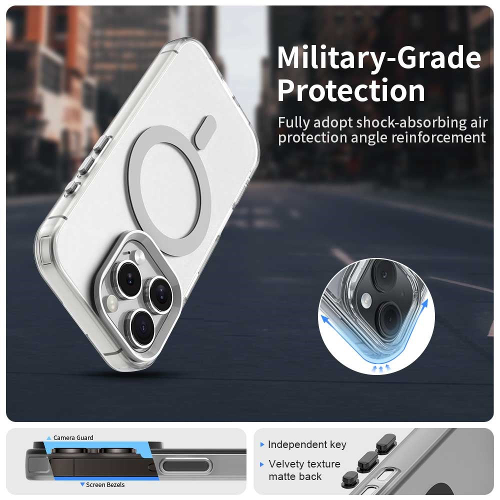 Candy Series For iPhone 16 Pro Max Case Compatible with MagSafe PC+TPU+PET Anti-Drop Phone Cover