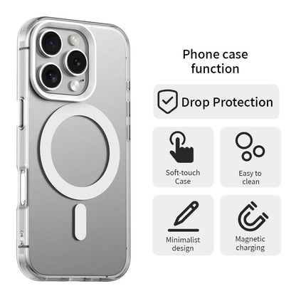 Candy Series For iPhone 16 Pro Max Case Compatible with MagSafe PC+TPU+PET Anti-Drop Phone Cover