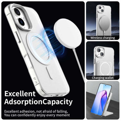 Candy Series For iPhone 16 Case Compatible with MagSafe PC+TPU+PET Anti-Drop Phone Cover