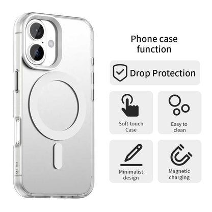 Candy Series For iPhone 16 Case Compatible with MagSafe PC+TPU+PET Anti-Drop Phone Cover