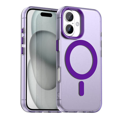 Candy Series For iPhone 16 Case Compatible with MagSafe PC+TPU+PET Anti-Drop Phone Cover