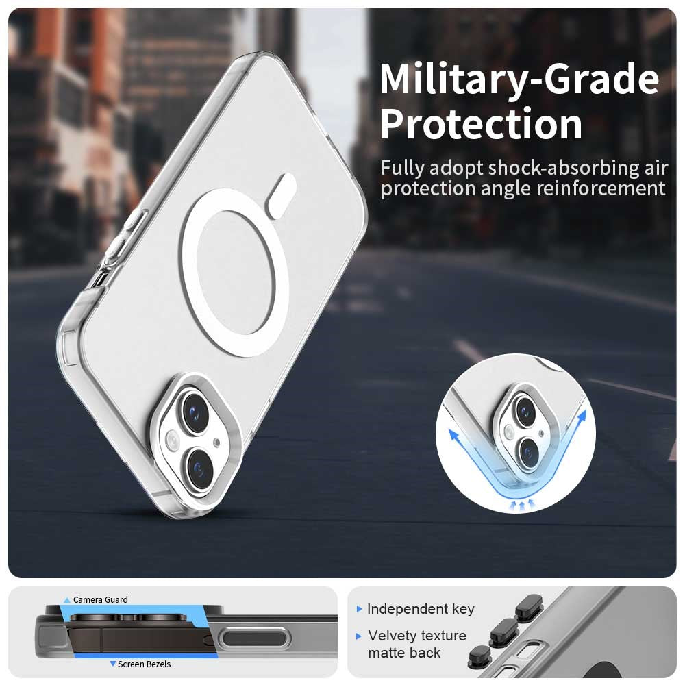 Candy Series For iPhone 14  /  13 Case Compatible with MagSafe PC+TPU+PET Anti-Drop Phone Cover