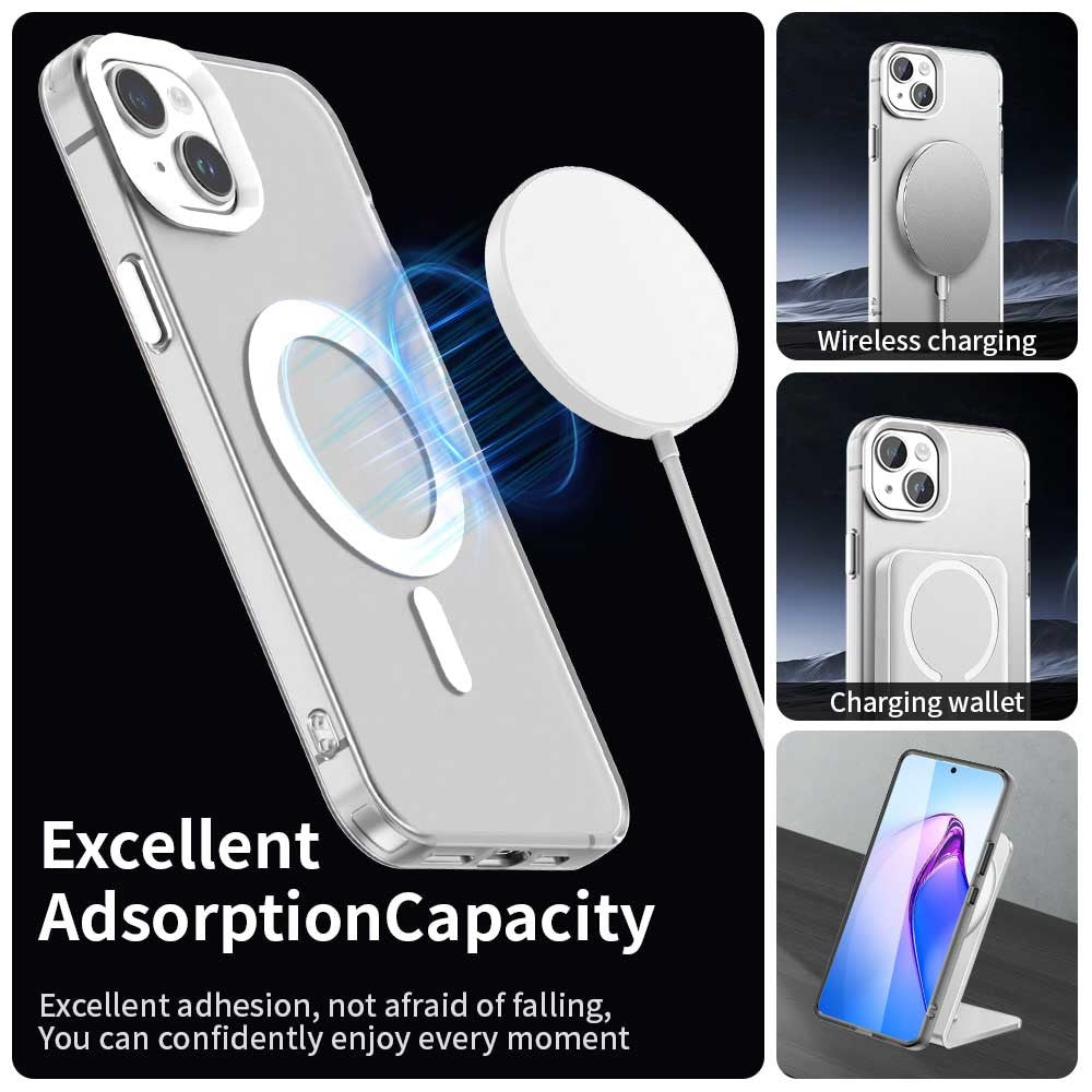 Candy Series For iPhone 14  /  13 Case Compatible with MagSafe PC+TPU+PET Anti-Drop Phone Cover
