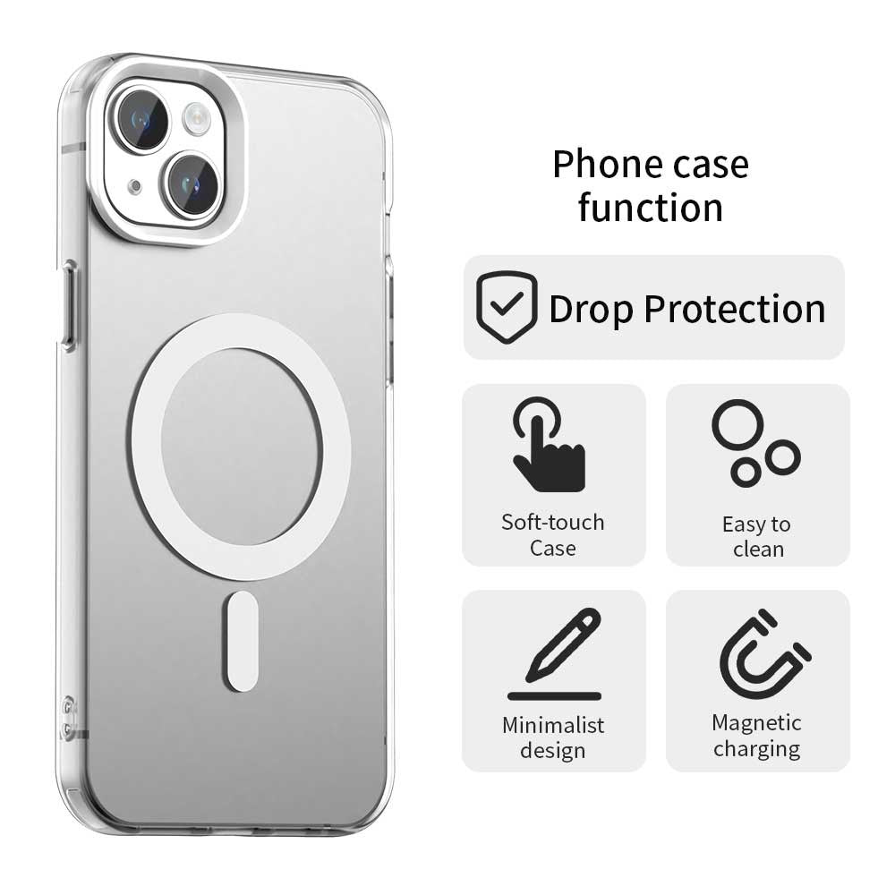 Candy Series For iPhone 14  /  13 Case Compatible with MagSafe PC+TPU+PET Anti-Drop Phone Cover