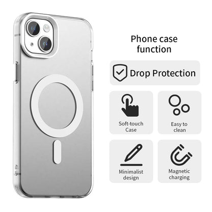 Candy Series For iPhone 14  /  13 Case Compatible with MagSafe PC+TPU+PET Anti-Drop Phone Cover