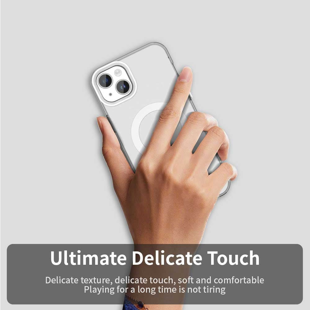Candy Series For iPhone 14  /  13 Case Compatible with MagSafe PC+TPU+PET Anti-Drop Phone Cover