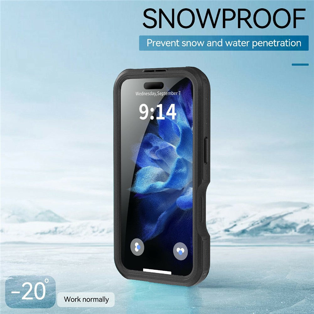 REDPEPPER D-UP Series For iPhone 16 Pro Case IP68 Waterproof Clear Back Panel Phone Cover Compatible with MagSafe