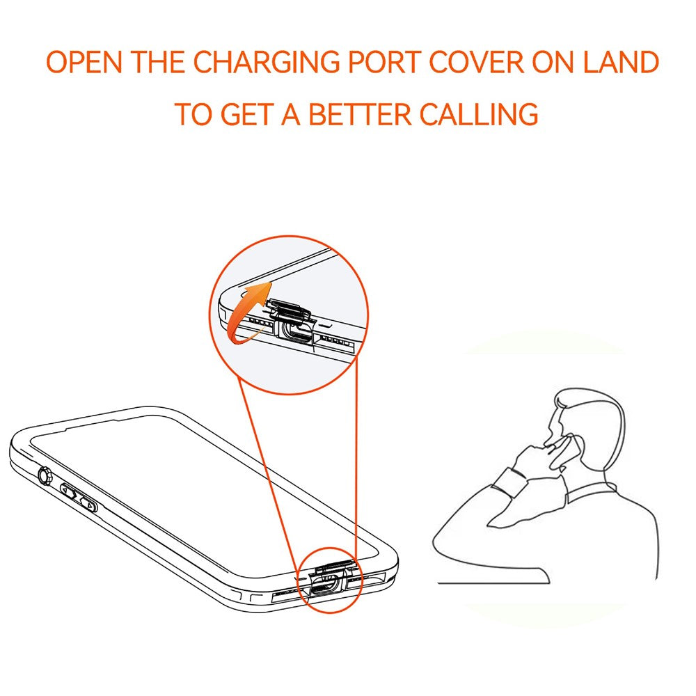 REDPEPPER D-UP Series For iPhone 16 Case IP68 Waterproof Clear Back Panel Phone Cover Compatible with MagSafe