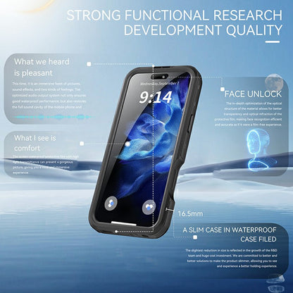 REDPEPPER D-UP Series For iPhone 16 Pro Max Case IP68 Waterproof Clear Back Panel Phone Cover Compatible with MagSafe