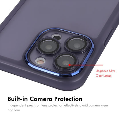 ENKAY HAT PRINCE For iPhone 14 Pro   Case Matte TPU Phone Cover with Lens Film + 9H Glass Protector