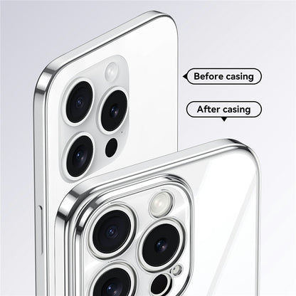 SULADA For iPhone 14 Pro Case Electroplating Ultra Clear Soft TPU Phone Cover with PU Wrist Strap
