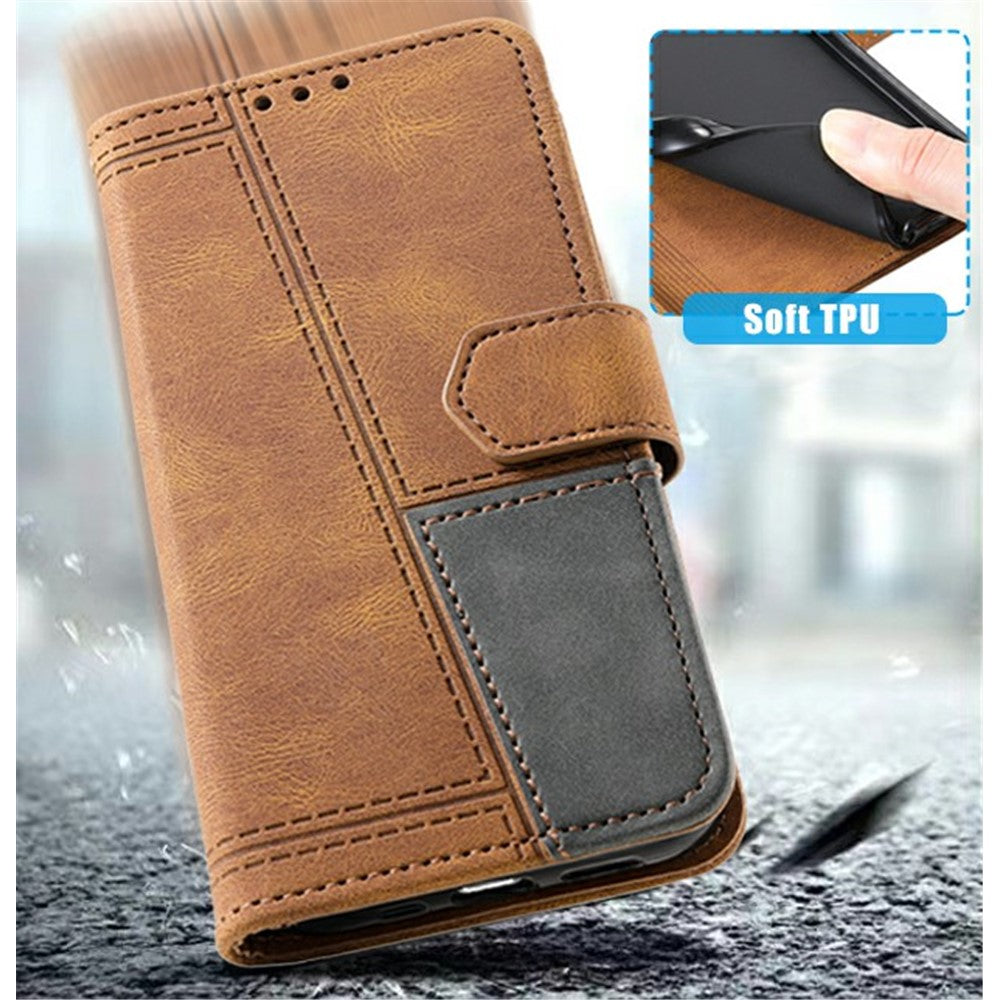 TTUDRCH Style 004 For Samsung Galaxy S25 Ultra Leather Case RFID Blocking Wallet Stand Phone Cover with Strap