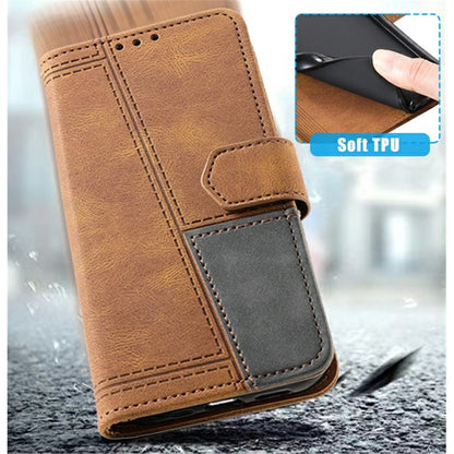 TTUDRCH Style 004 For Samsung Galaxy S25 Ultra Leather Case RFID Blocking Wallet Stand Phone Cover with Strap