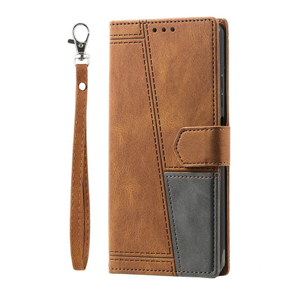 TTUDRCH Style 004 For Samsung Galaxy S25 Ultra Leather Case RFID Blocking Wallet Stand Phone Cover with Strap