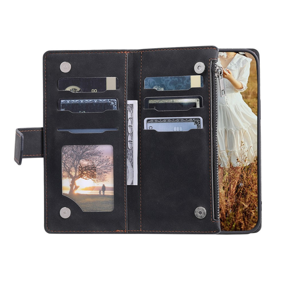 Style 005 For Samsung Galaxy S25 Ultra Wallet Case Rhombus Stitching Line PU Leather Phone Cover