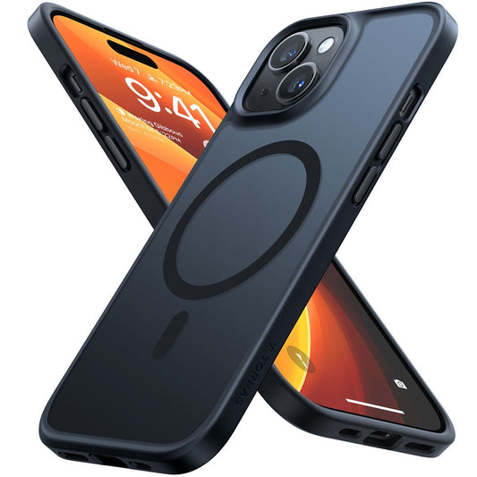 TORRAS Guardian-Mag Series For iPhone 15 Case Compatible with MagSafe Skin-Touch Matte PC+TPU Phone Cover