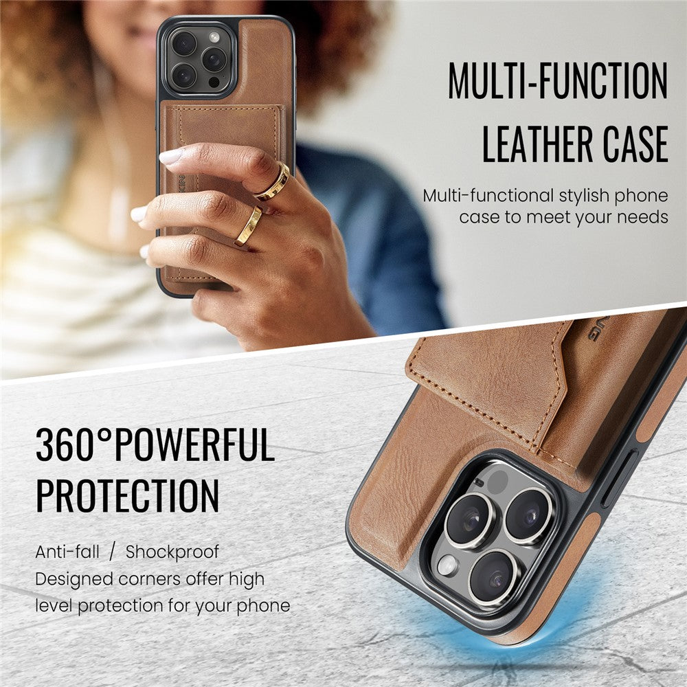 MAGKING K2 Series For iPhone 14 Pro Case Compatible with MagSafe PC+TPU+PU Leather RFID Blocking Phone Cover with Wallet