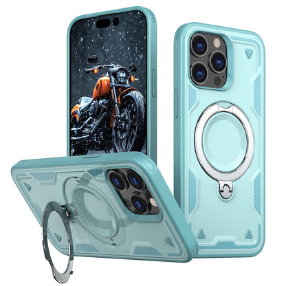 For iPhone 14 Pro Case Compatible with MagSafe Military Protection PC+TPU Kickstand Phone Cover